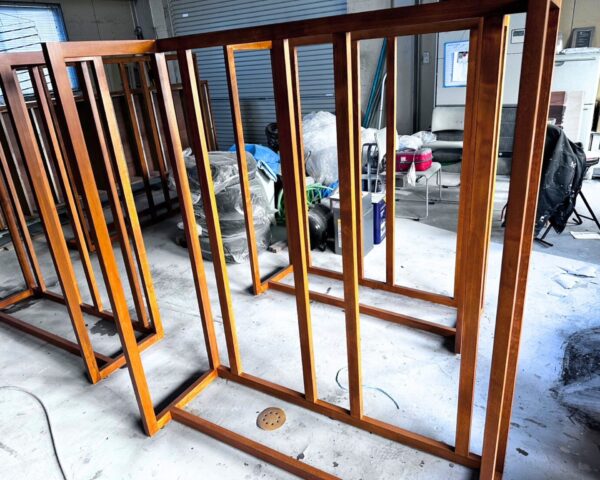 【施工事例】家具屋受注品　木家具塗装　施工前・施工後
